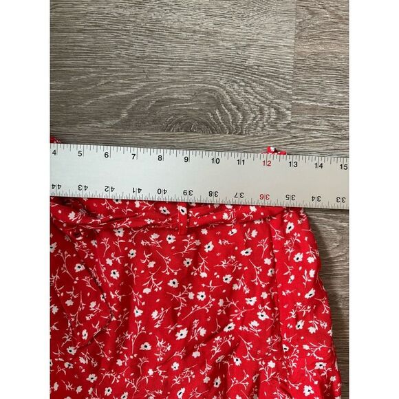 Zara EUC High Waist Ruffle Mini Skort With Ties Black Size S - Picture 8 of 9